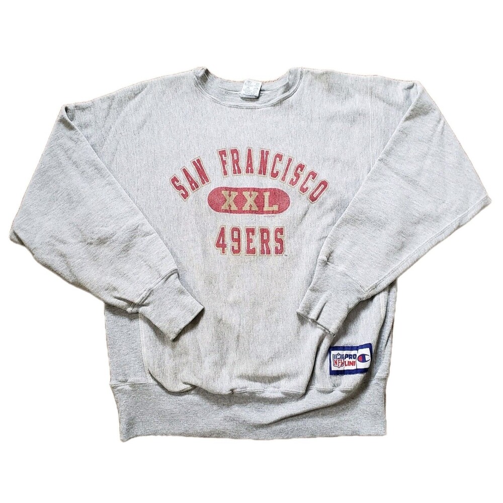 VTG 90s Champion Reverse Weave San Francisco 49ers Sz Large Pro Line Sweatshirt